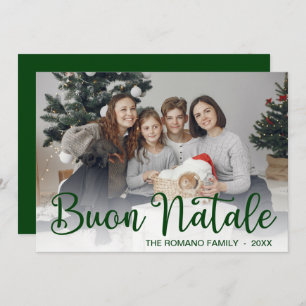 Script Buon Natale Photo Holiday Card Feestdagenkaart