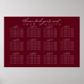 Script Burgundy Mariage - Tableau de sièges (Devant)