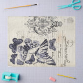 Script Butterfly Collage-blad Tissuepapier (Craft)