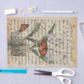  Script Butterfly Decoupage Tissue Paper Tissuepapier (Craft)