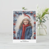Script Caligraphie Happy Happy Holiday Carte photo (Debout devant)