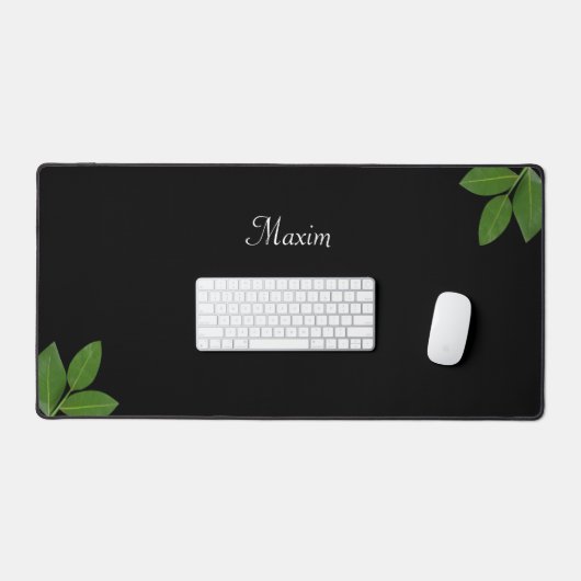 Script Calligraphie & Laurel Green Feuilles sur no (Clavier et souris)