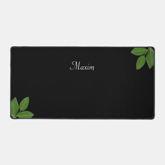 Script Calligraphie & Laurel Green Feuilles sur no (Recto)