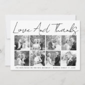 Script calligraphie mariage Merci photo collage (Devant)