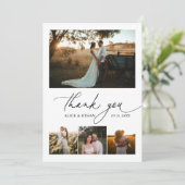 Script Calligraphie Mariage photo Merci (Debout devant)