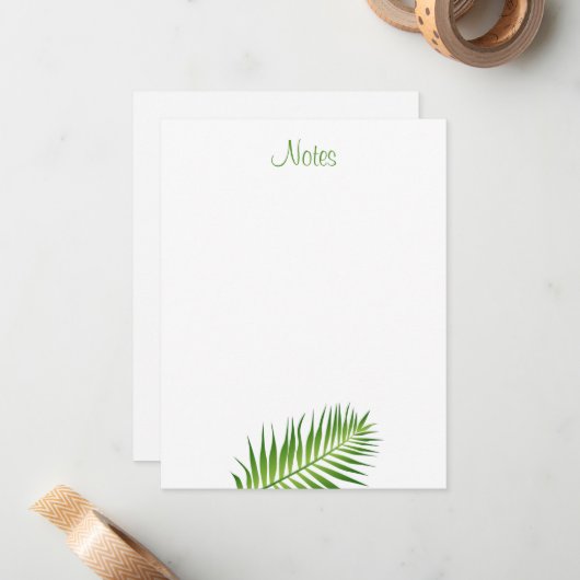 Script calligraphié Modèle  Feuilles Palm (Devant/Arrière en situation)