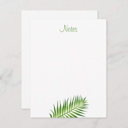 Script calligraphié Modèle  Feuilles Palm (Devant / Derrière)