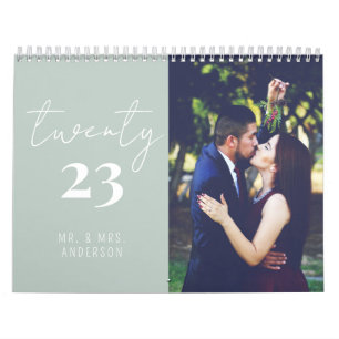 Script Calligraphie Nouveau Mer Calendrier photo  