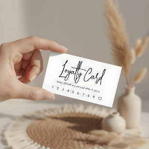 Script Calligraphy Blush Pink Loyalty Kaart