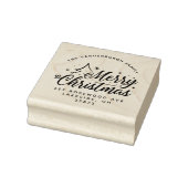 Script Calligraphy Custom Christmas Return Address Rubberstempel (Stempel)