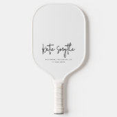 Script Calligraphy Minimalist Chic gepersonaliseer Pickleball Paddle (Voorkant)