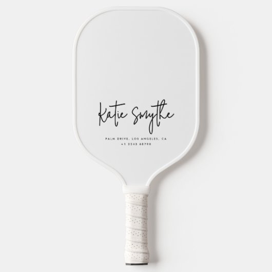 Script Calligraphy Minimalist Chic gepersonaliseer Pickleball Paddle (Voorkant)