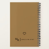 Script Calligraphy Personalized Gold Notitieboek (Achterkant)