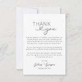 Script cardiaque Carte de remerciements Mariage si (Devant)