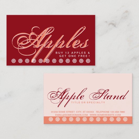 script Carte de fidélité client APPLE (Devant / Derrière)