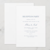 Script Carte d'invitation de réception bleu et bla (Devant / Derrière)