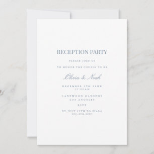 Script Carte d'invitation de réception bleu et bla