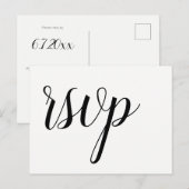 Script carte postale rsvp de mariage moderne (Devant / Derrière)
