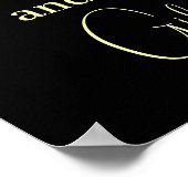 Script Cartes et cadeaux Black et Gold Poster (Coin)
