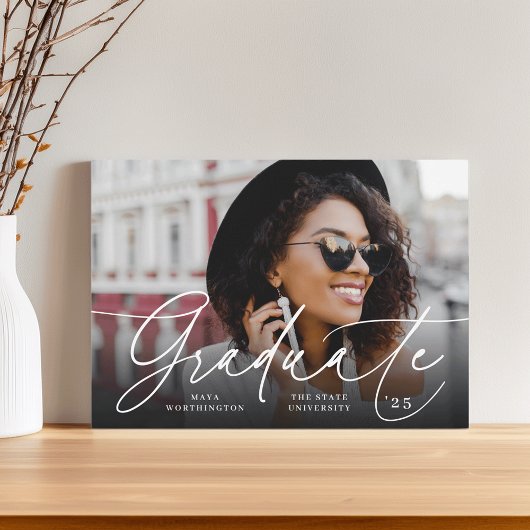 Script chic | Faire-part d'obtention d'une licence