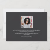 Script chic | Faire-part d'obtention d'une licence (Dos)