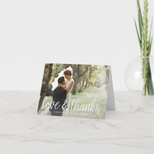 Script chic | Love & Merci photo Mariage (Devant)