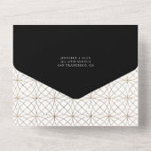 Script Chic Mariage moderne tout en une invitation (Verso)
