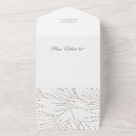 Script Chic Mariage moderne tout en une invitation (Dehors)