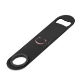 Script chic moderne Rose noir or Monogramme (Devant angulaire)