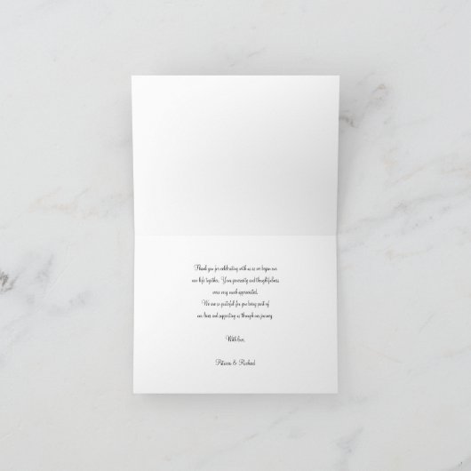 Script Chic Simple Elégant Mariage Merci Photo (Intérieur)