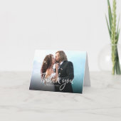 Script Chic Simple Elégant Mariage Merci Photo (Devant)