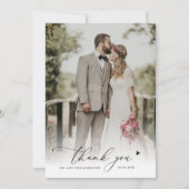 script chic simple photo mariage merci (Devant)