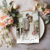 script chic simple photo mariage merci