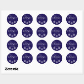 Script Christmas Custom Blue Sticker (Vel)