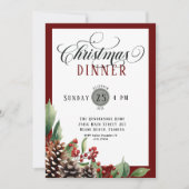 Script Christmas Dinner Kaart (Voorkant)