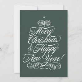 Script Christmas Kaart in het groen