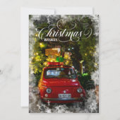 Script Christmas Wishes sneeuwbedekking aangepaste Feestdagenkaart (Voorkant)