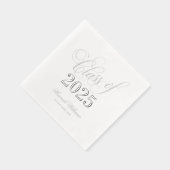 Script Class of 2025 Afstuderen Silver Folie Servetten (Rechts)