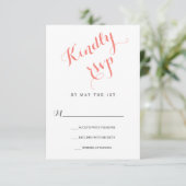 Script classique | Carte RSVP Mariage élégant (Debout devant)