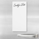 Script classique élégant à faire Liste   Nom<br><div class="desc">Ce bloc-notes classique présente un arrière - plan blanc avec un script noir chic. Idéal comme une liste personnalisée à faire,  mais peut être modifié pour juste avoir une phrase aussi bien. Ce bloc-notes fait aussi un merveilleux cadeau pour les enfants,  les mamans et les grands-parents !</div>