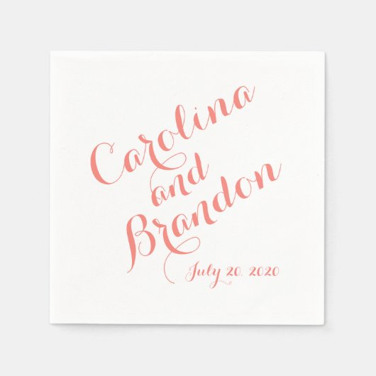 Script classique | Élégantes serviettes en papier  (Devant)