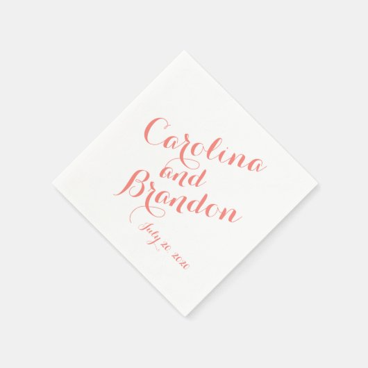 Script classique | Élégantes serviettes en papier (Coin)