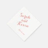 Script classique | Élégantes serviettes en papier  (Coin)