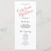 Script classique | Programme de mariage (Devant)