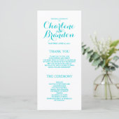 Script classique | Programmes de mariage turquoise (Debout devant)
