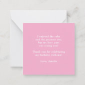 Script Coeur doux rose fille budget Carte de remer (Dos)