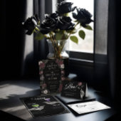 Script Coffin foto Gotische Halloween bruiloft Bedankkaart