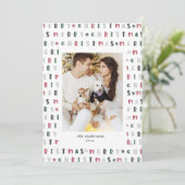 script coloré joyeux carte photo de noël (Debout devant)