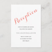 Script Corail rose | Carte du boîtier de réception (Devant)