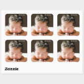 Script Cross doop religieuze doop Vierkante Sticker (Vel)